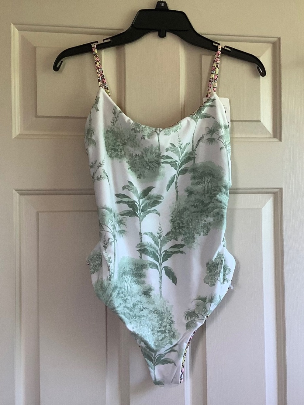 Maaji Signature Cut One Piece Swimsuit Reversible Pink Blossom/Tropical SZ XL